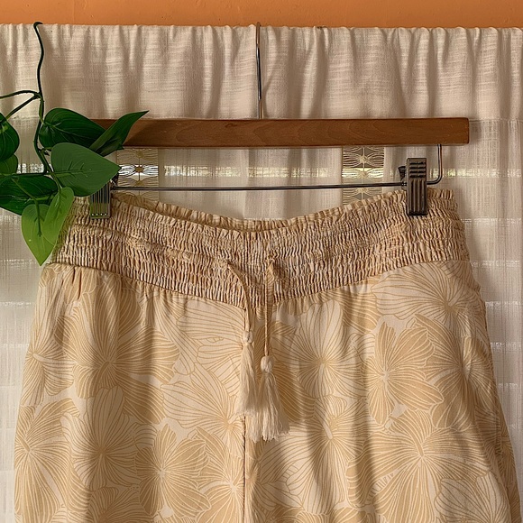 ROXY Tropical Tapioca Wide Split Leg Pants Size Small NWOT - Picture 5 of 10
